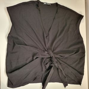 Zara Blouse with Front Knot/ Twist Detail